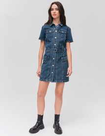 Robe courte en jean