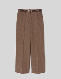 Pantalon large ceintur&eacute;
