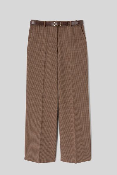 Pantalon large ceintur&eacute;