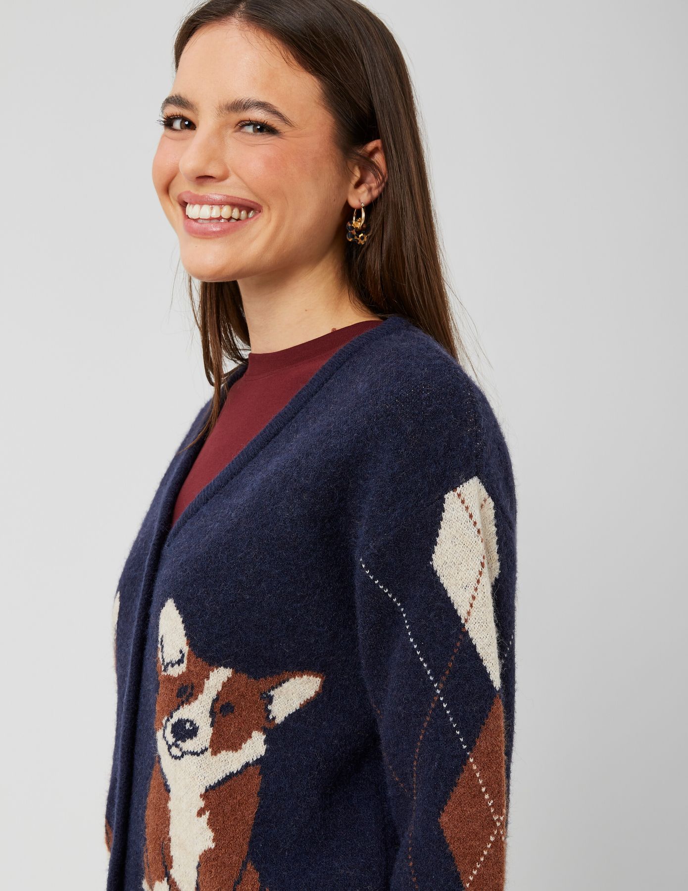 Gilet jacquard chien