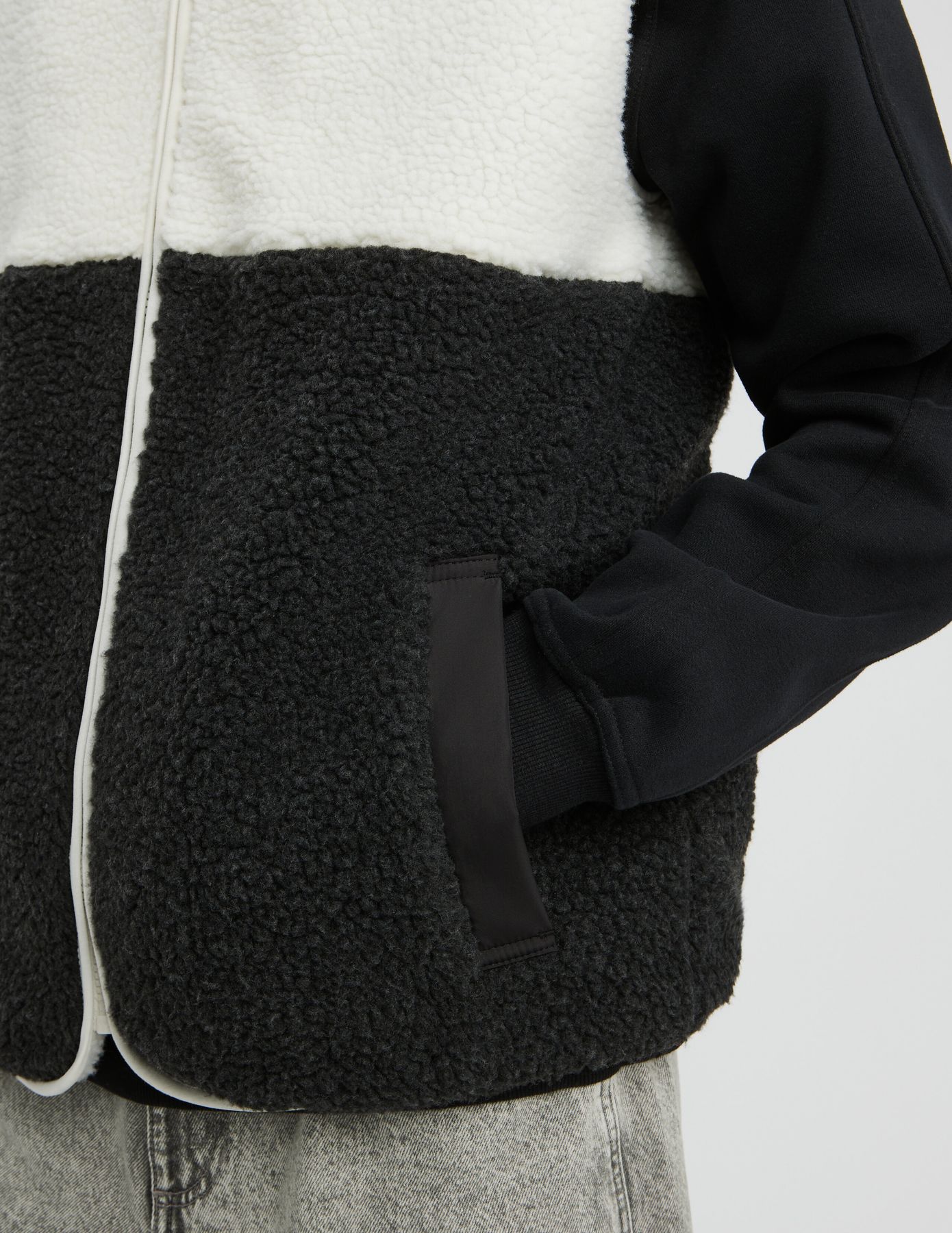 Veste sans manches sherpa colorblock