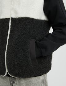 Veste sans manches sherpa colorblock