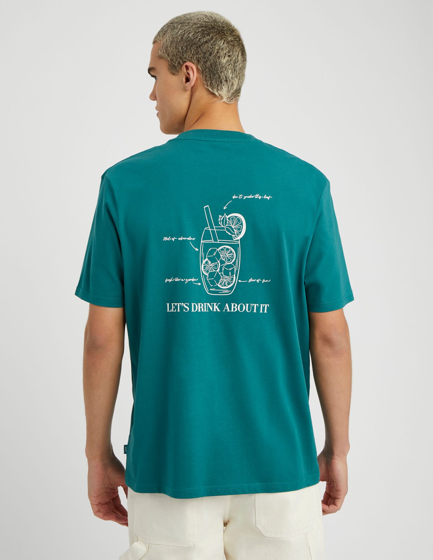 T-shirt imprim&eacute; devant dos