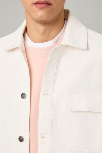 Veste boutonnée en twill