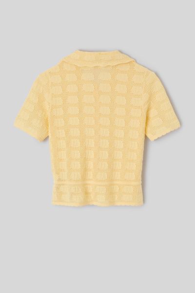 Gilet col polo en crochet