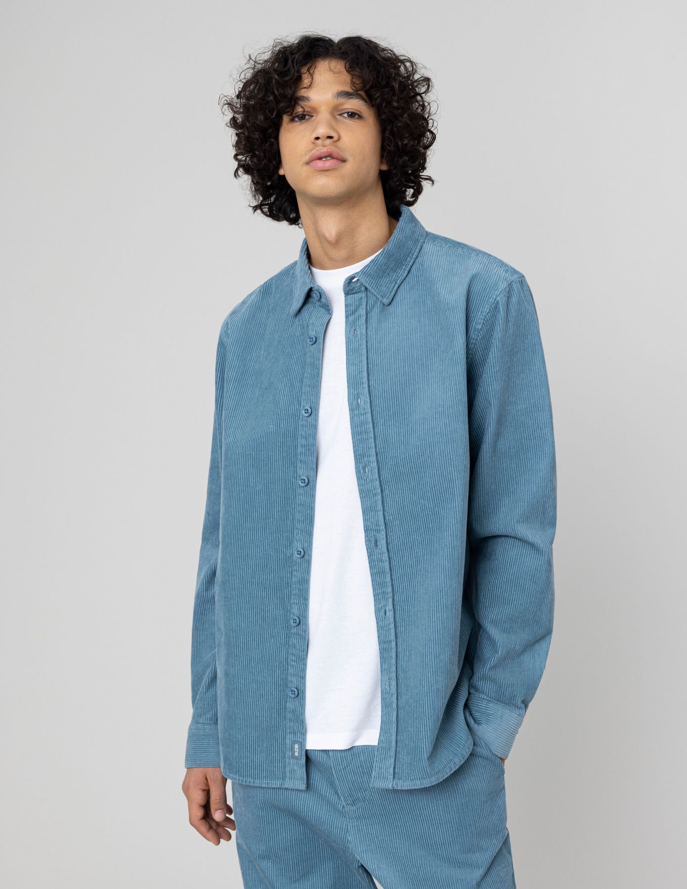 Chemise droite en velours