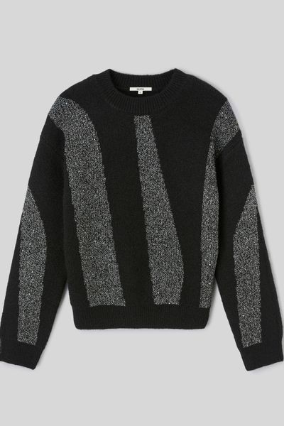 Pull col rond paillet&eacute;