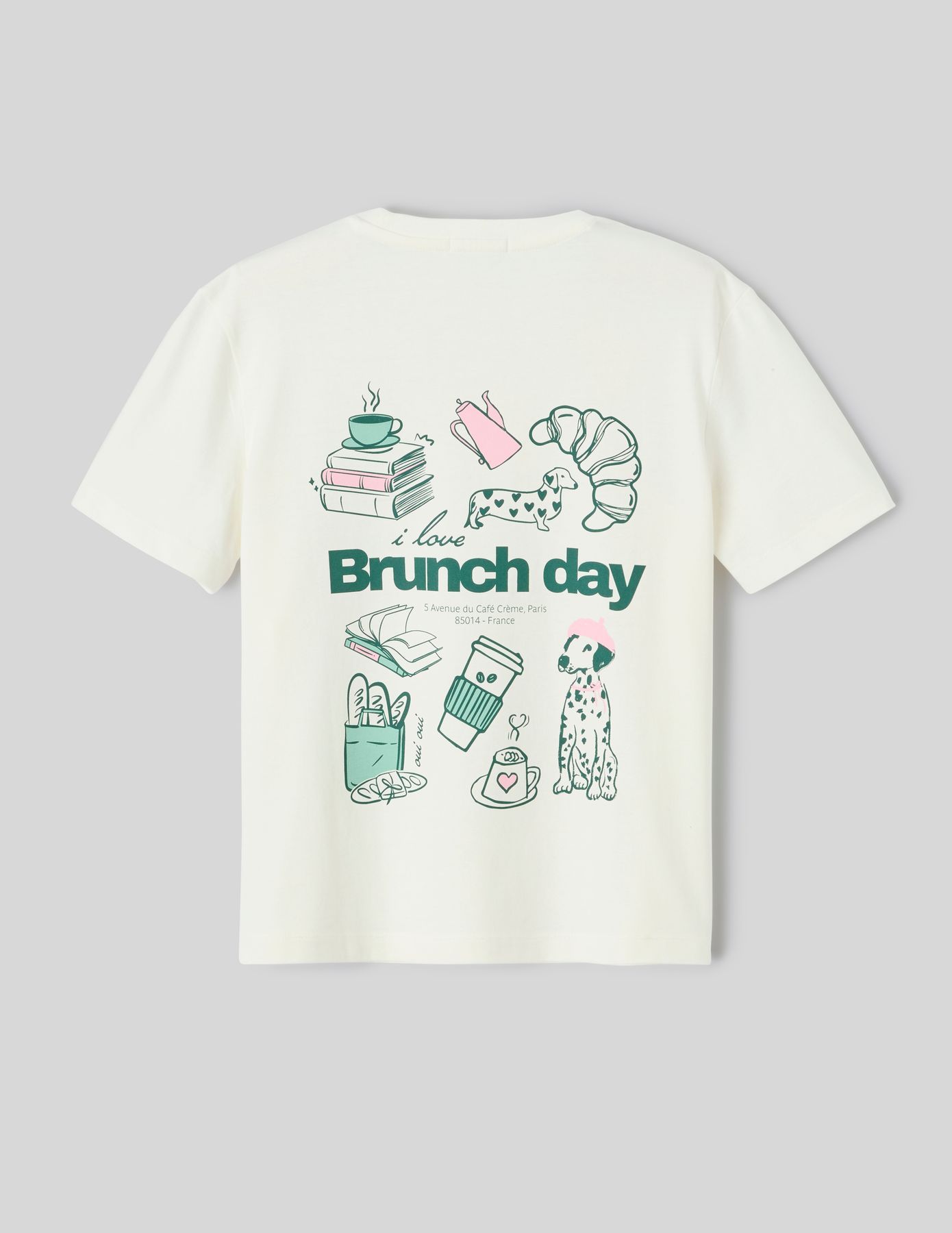 T-shirt imprim&eacute; manches courtes