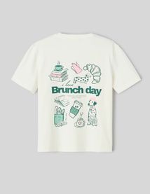 T-shirt imprim&eacute; manches courtes