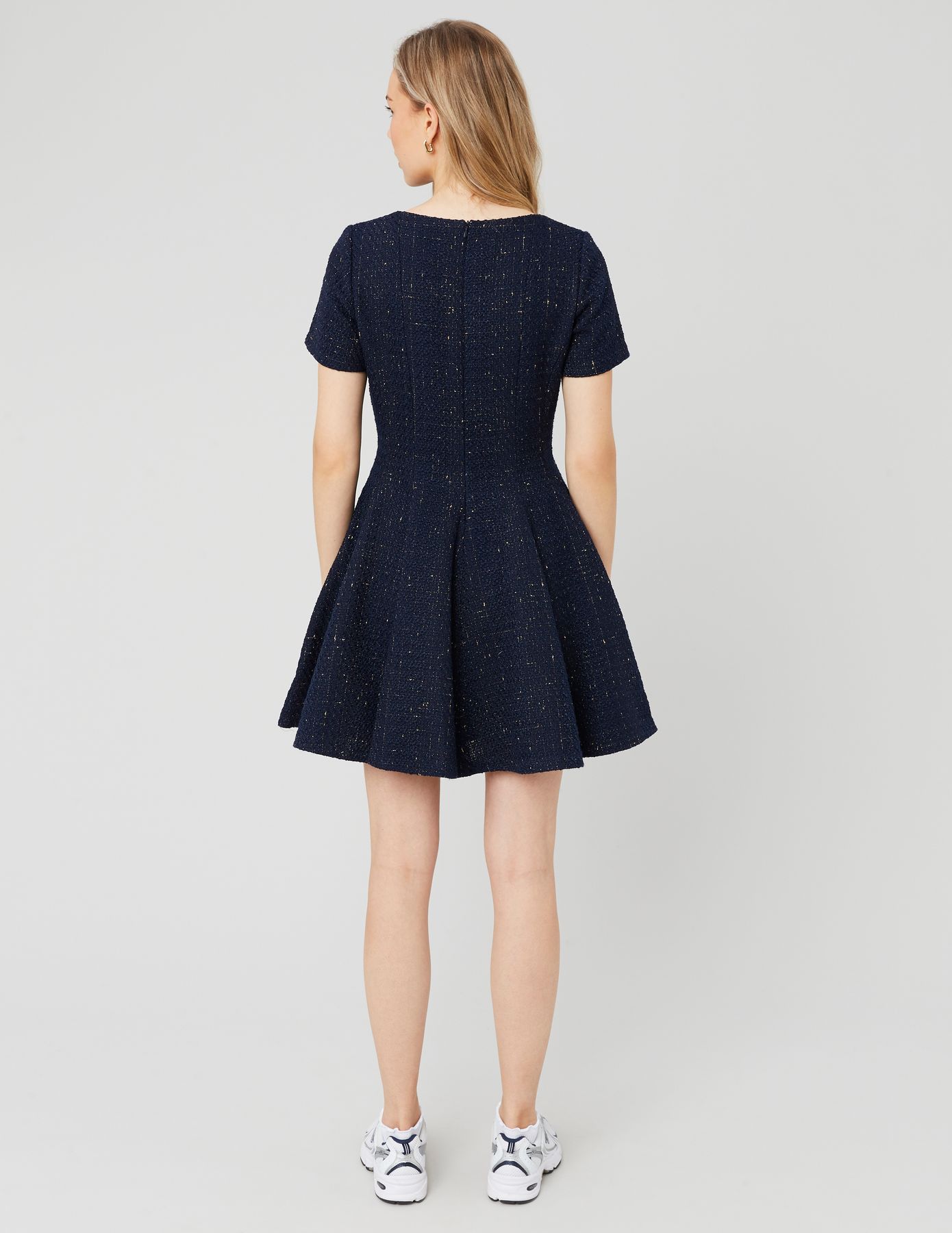 Robe patineuse en tweed
