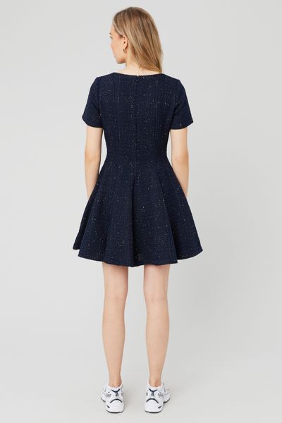 Robe patineuse en tweed