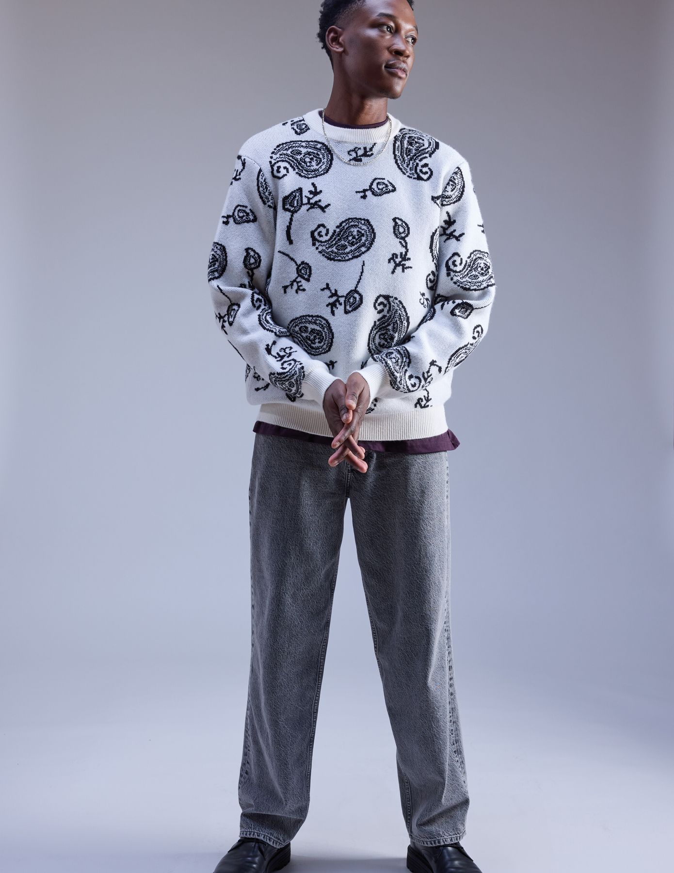 Jean relaxed gris