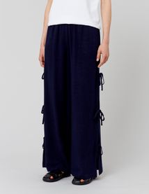 Pantalon fluide avec noeuds