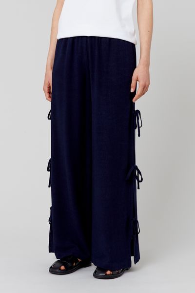 Pantalon fluide avec noeuds