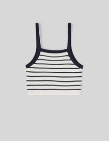 Débardeur tricot rayé