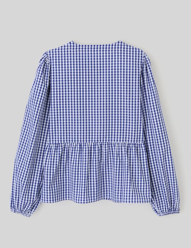 Blouse vichy &agrave; nouer