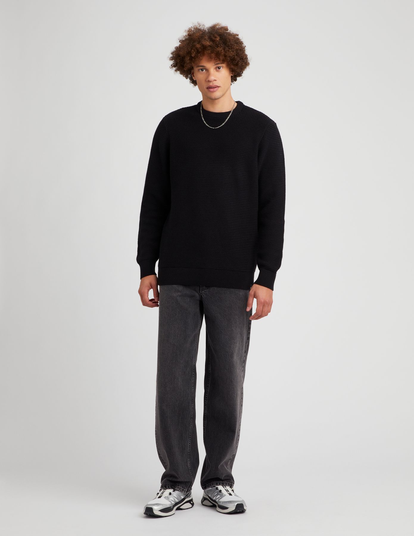 Pull matière fantaisie