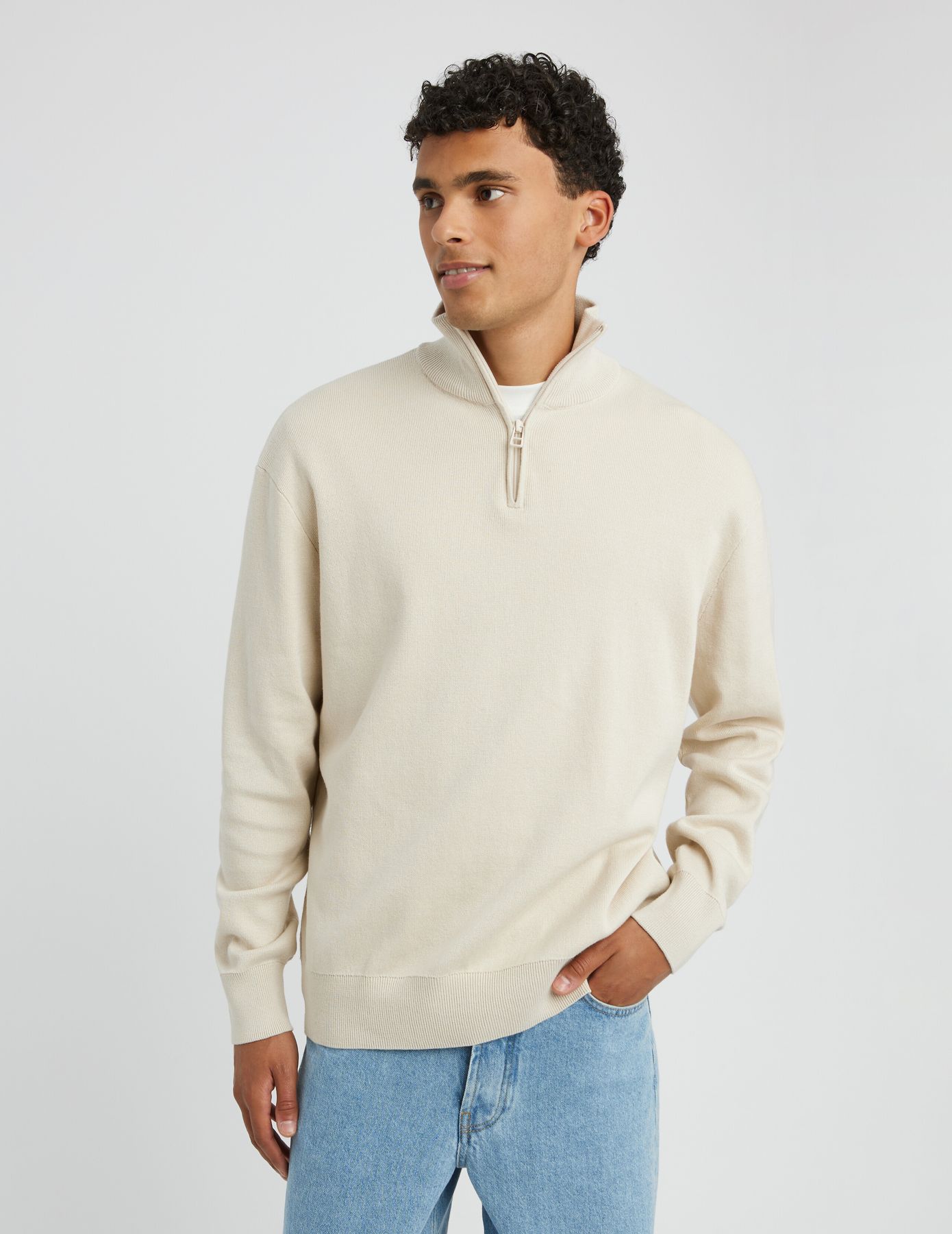 Pull col montant zippé