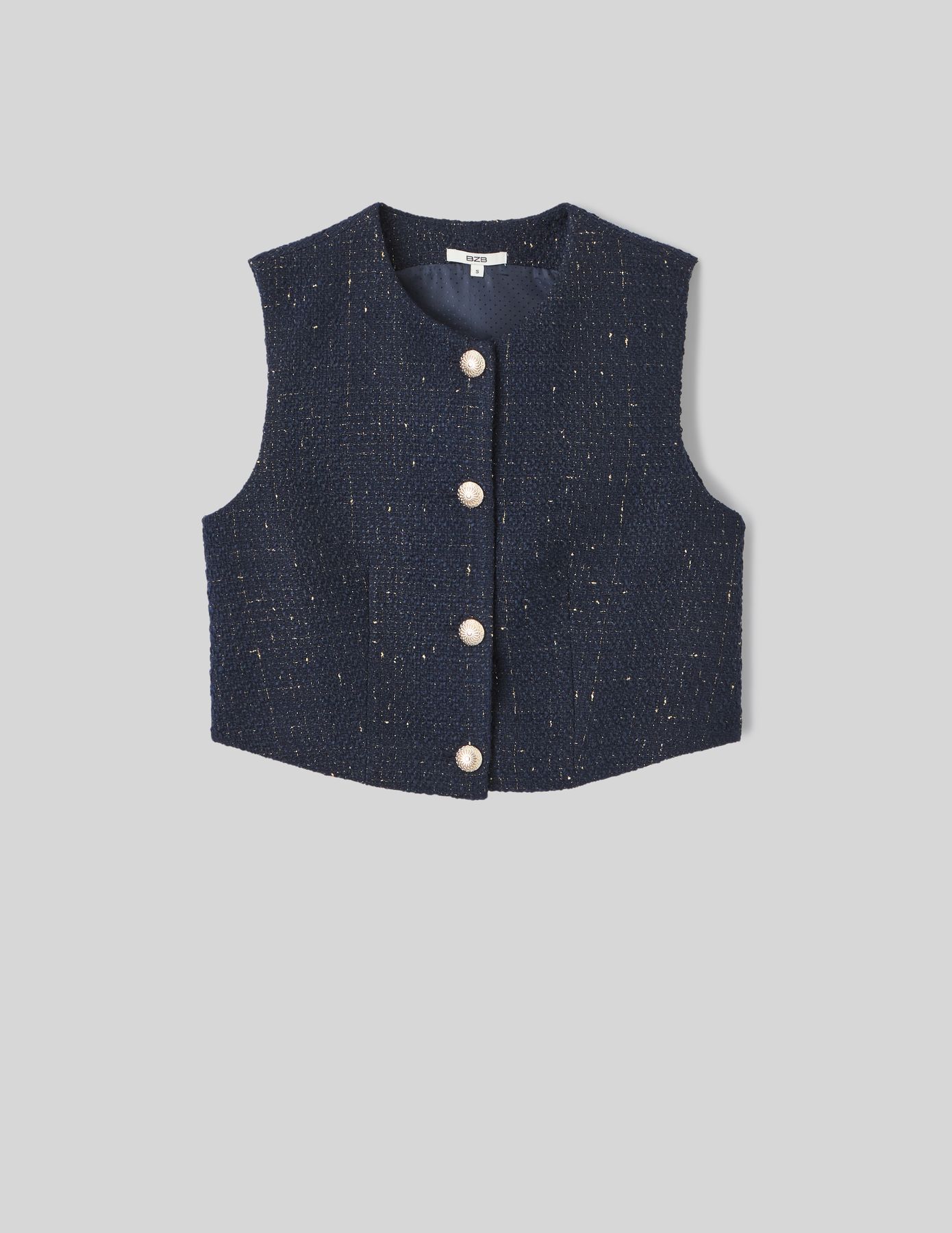 Gilet sans manches en tweed