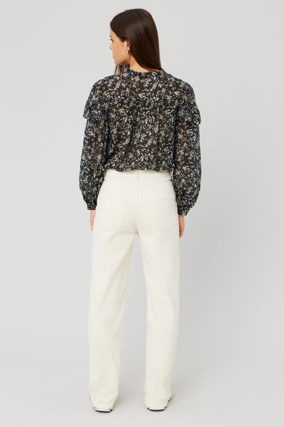 Pantalon straight velours