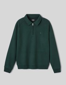 Sweat col polo zipp&eacute;