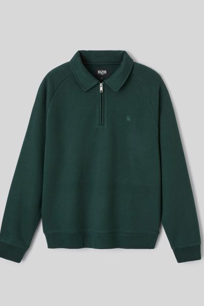 Sweat col polo zipp&eacute;
