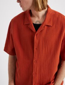 Chemise manches courtes gaze de coton