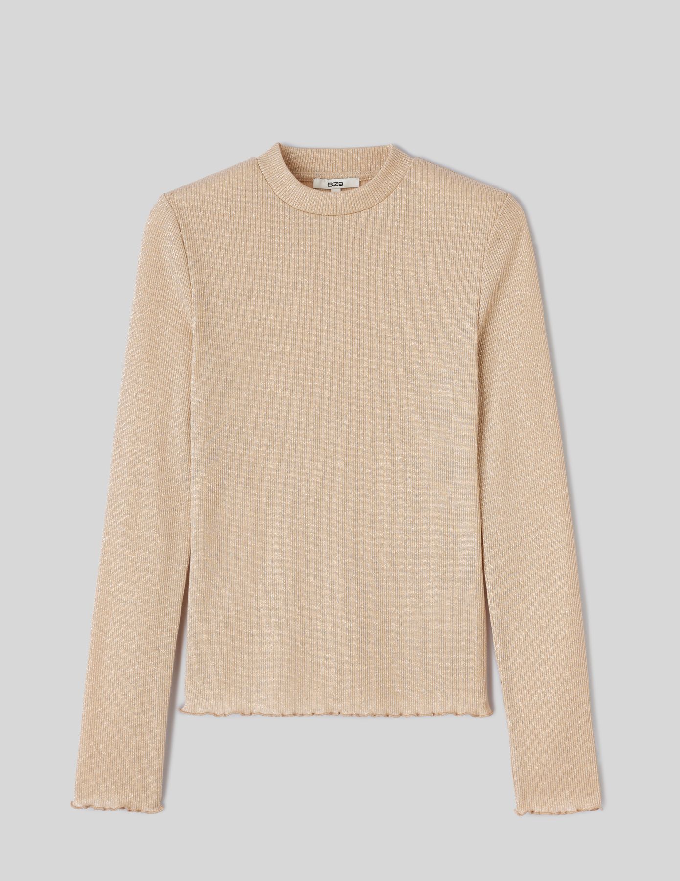 T-shirt col montant pailleté