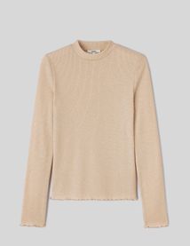 T-shirt col montant pailleté