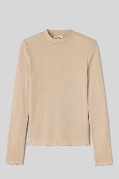 T-shirt col montant pailleté