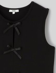 Top sans manches &agrave; n&oelig;uds