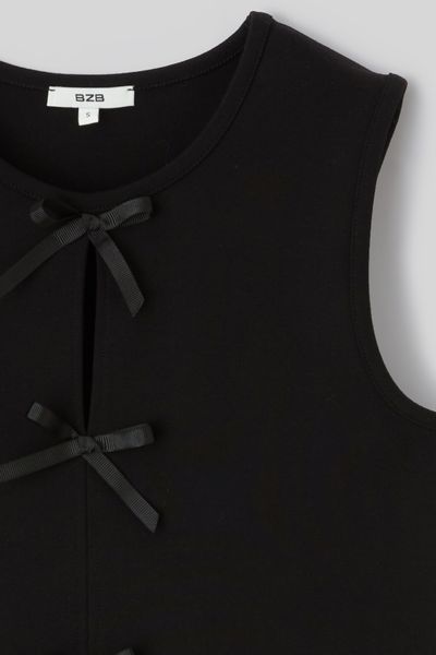 Top sans manches &agrave; n&oelig;uds