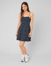 Robe &agrave; bretelles pois