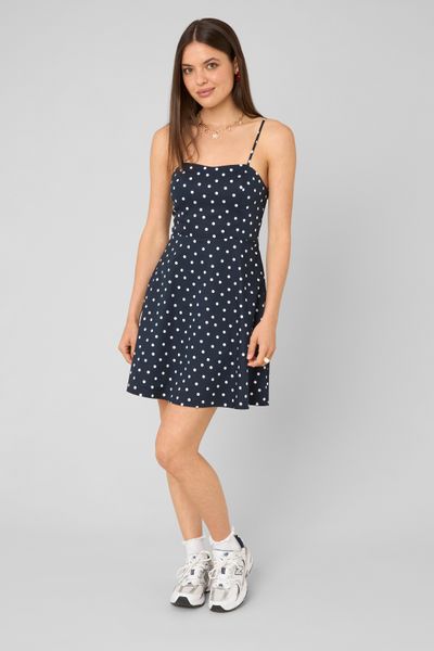 Robe &agrave; bretelles pois
