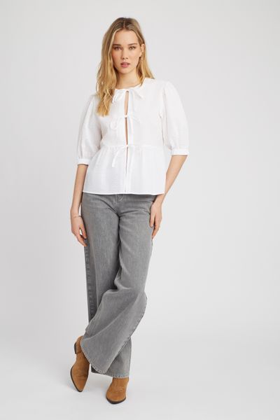 Chemise rayée à nœuds