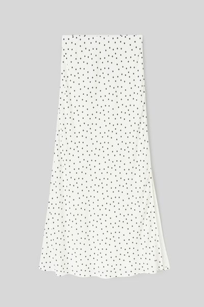Jupe longue &agrave; pois