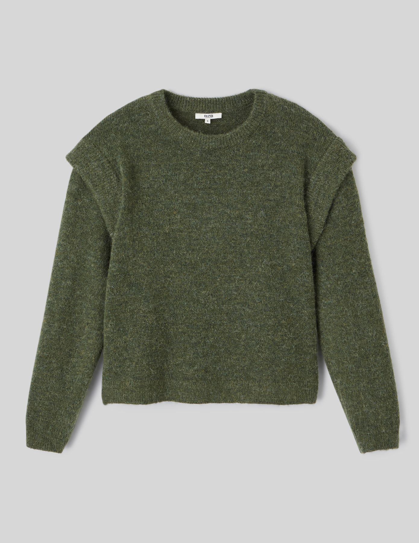 Pull col rond chiné