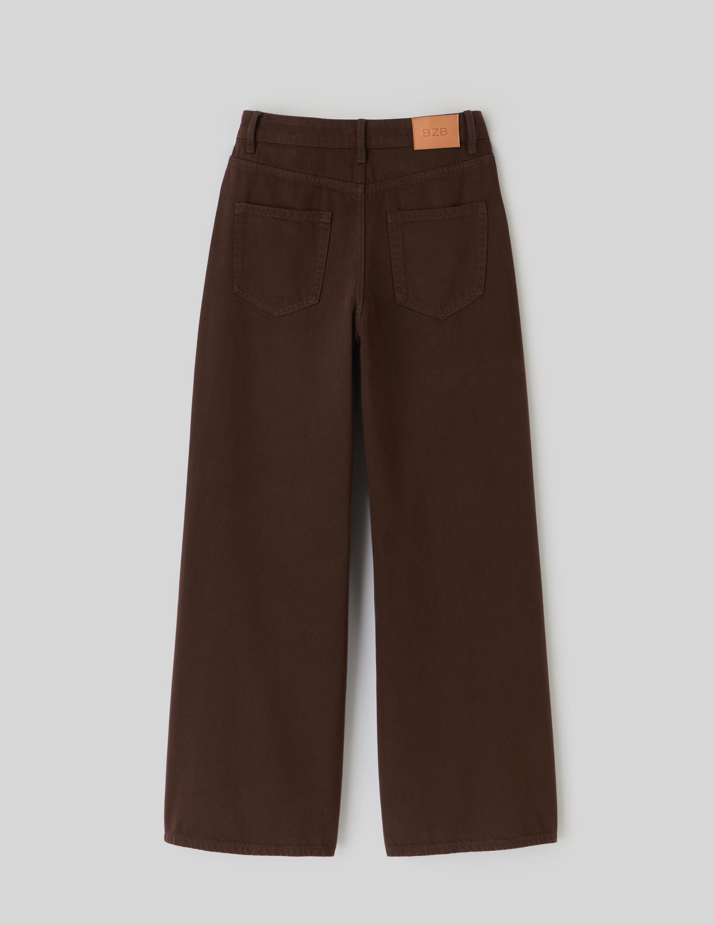 Jean wide leg marron