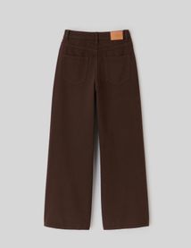 Jean wide leg marron