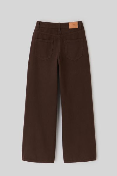 Jean wide leg marron