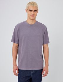 T-shirt brodé garment dye