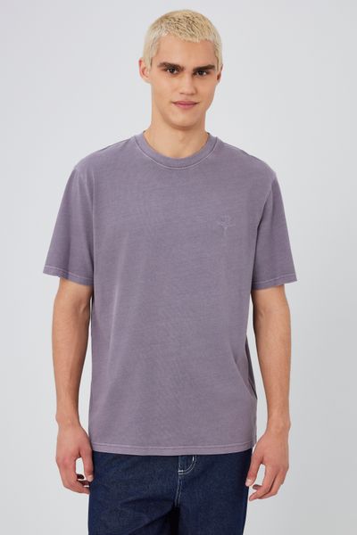 T-shirt brodé garment dye