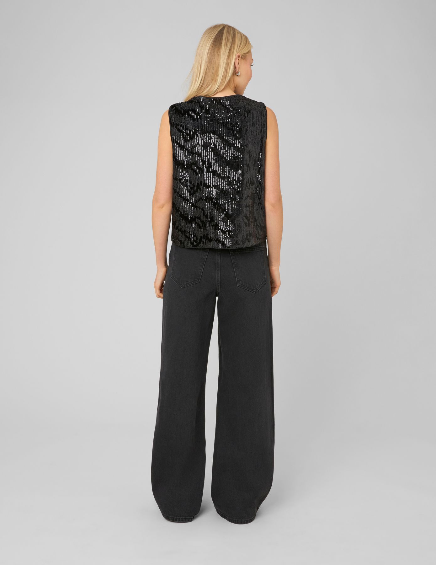 Top sans manches sequins