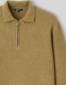 Pull col polo zippé