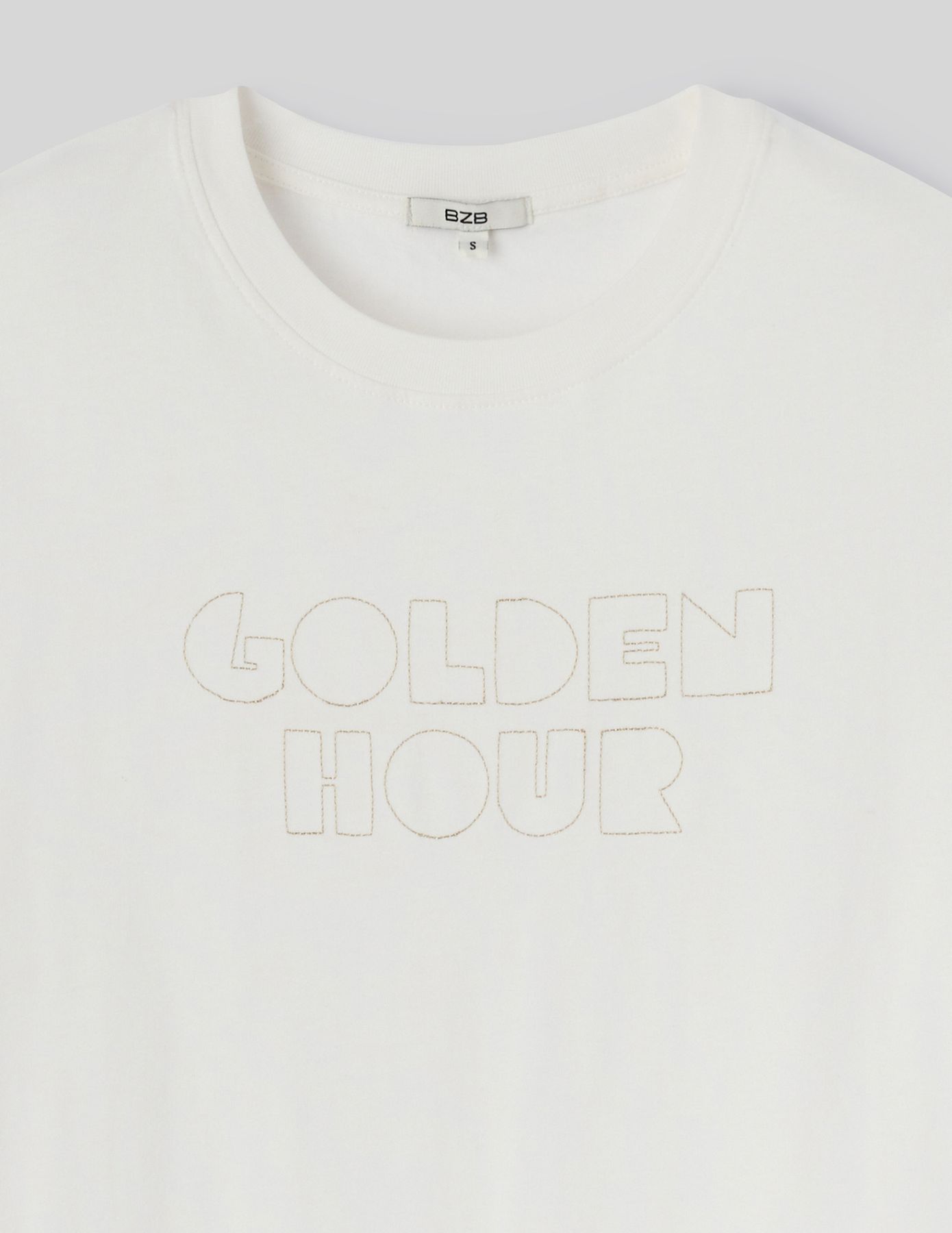 T-shirt brod&eacute; dor&eacute;