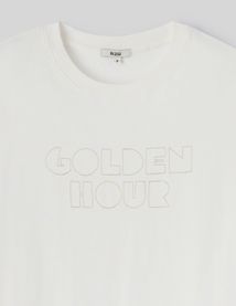 T-shirt brod&eacute; dor&eacute;