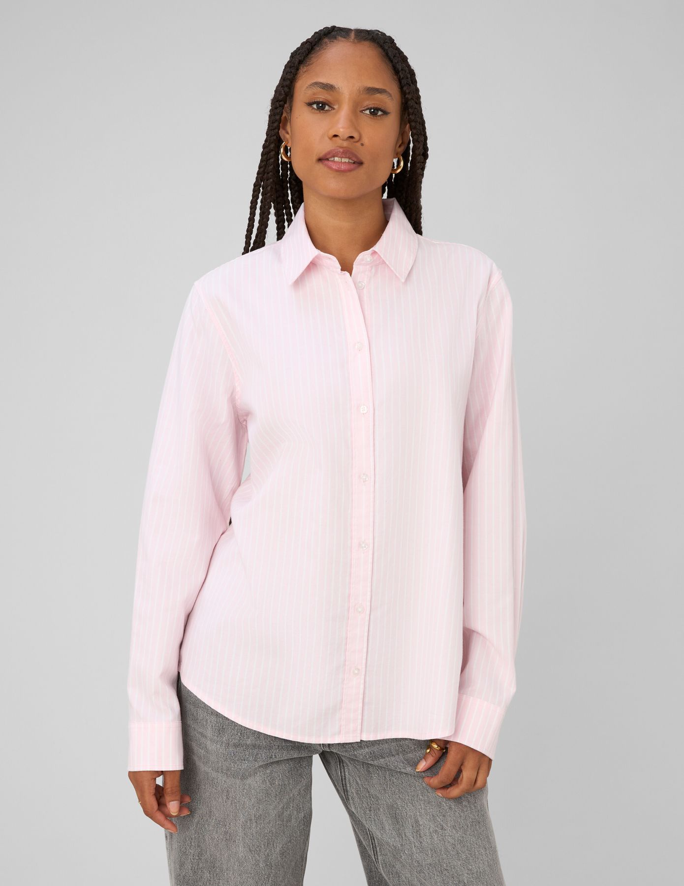 Chemise ray&eacute;e manches longues