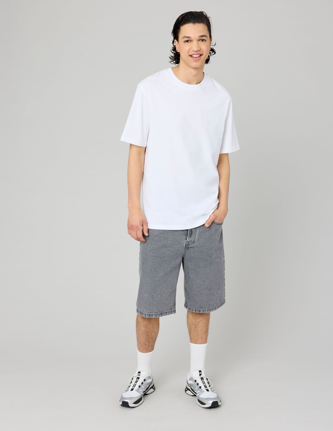 Bermuda jean gris