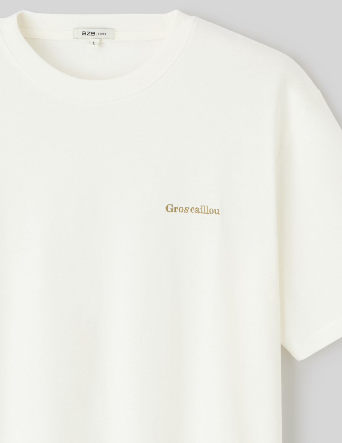 T-shirt broderie poitrine