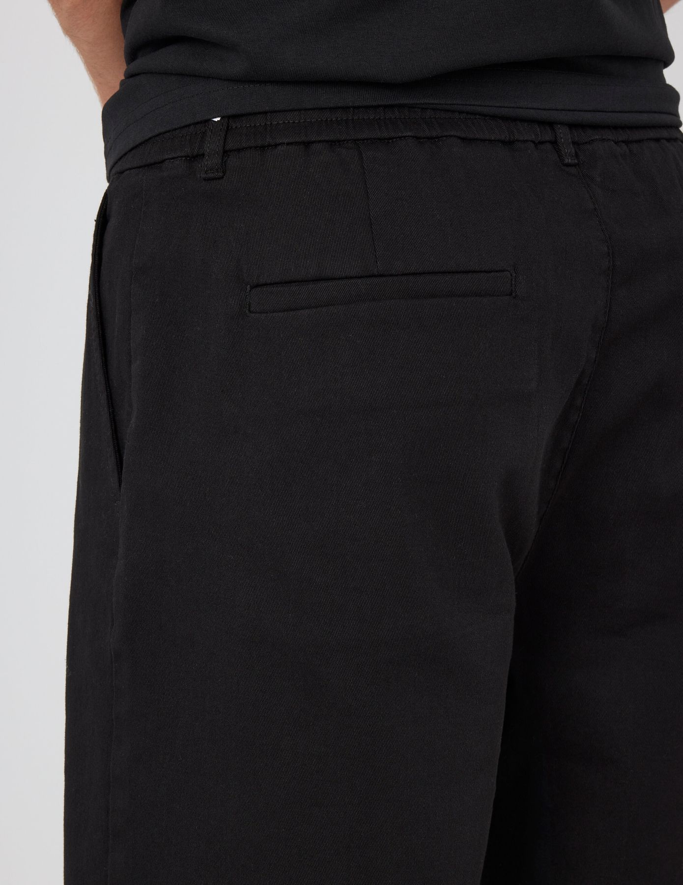 Bermuda à pinces taille élastiquée